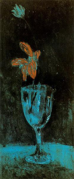 Pablo Picasso Oil Paintings A Blue Vase Symbolism - Click Image to Close